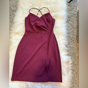 Burgundy dress